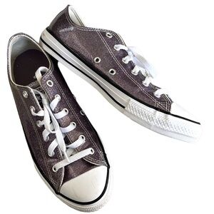 EUC Converse Purple Patent Glittery Sneakers Size 6